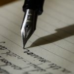 writing with a pen
